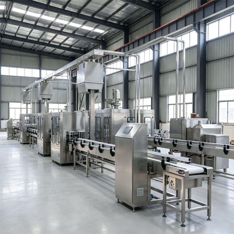 Integrated Hard Cider Production Line with Carbonation Units
