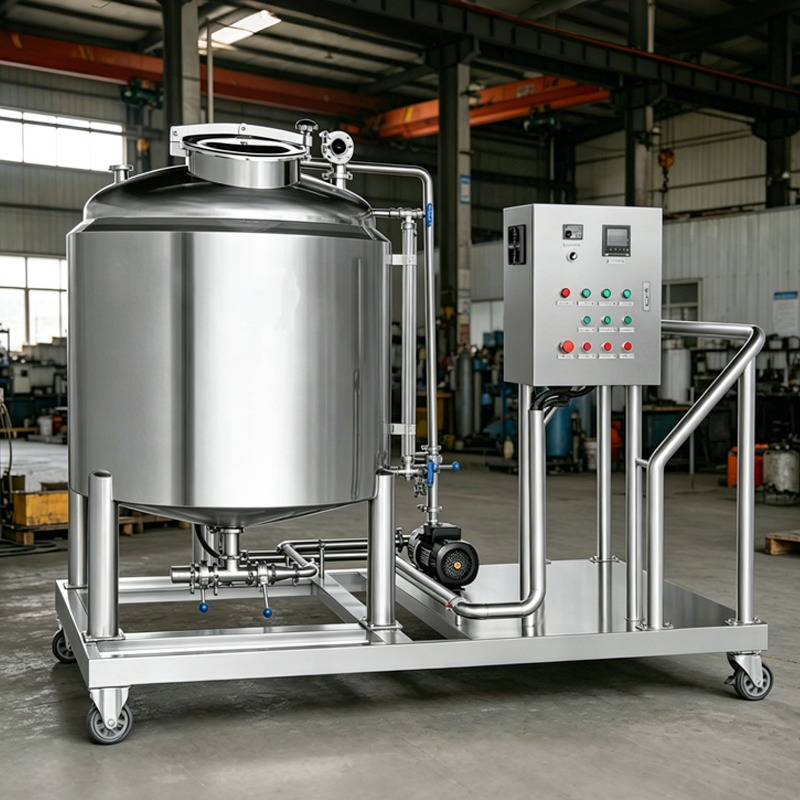Single-Tank Manual CIP Cart for Batch Cleaning